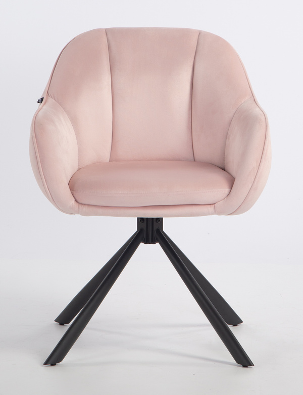 HOKER HR2055 PUDROWY RÓŻ WELUR CZARNY PAJĄK