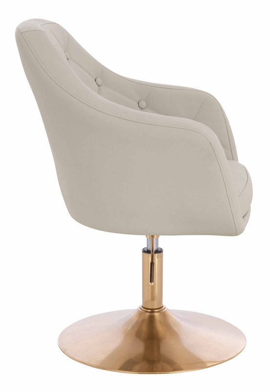 HOKER HR831N ECRU EKOSKÓRA PREMIUM SOFT ZŁOTA PODSTAWA