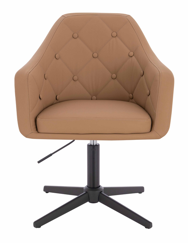 HOKER HR831CROSS KARMELOWY EKOSKÓRA PREMIUM SOFT CZARNA PODSTAWA