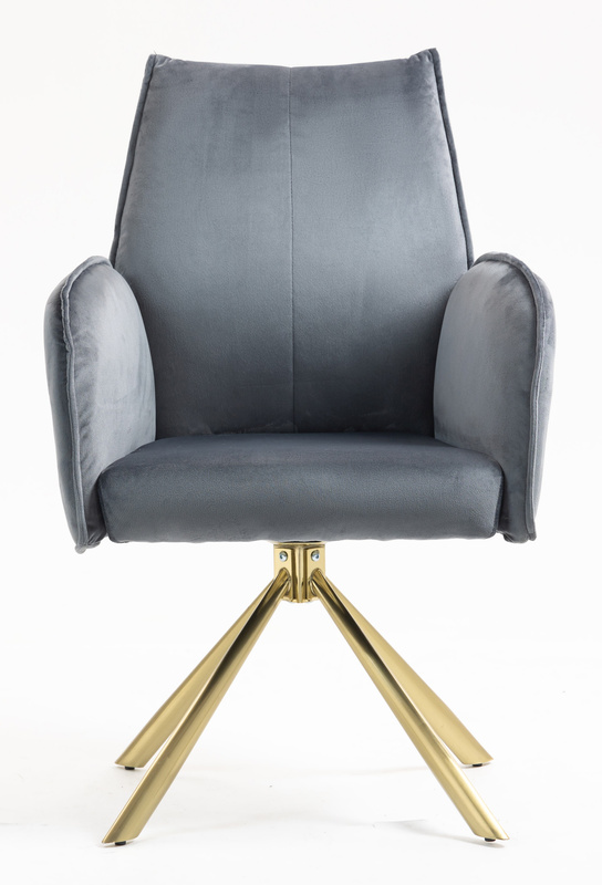 HOKER HR280 GRAFITOWY WELUR ZŁOTA PAJĄK