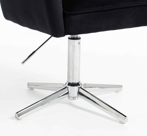 HOKER HR250CROSS CZARNY WELUR  CHROMOWANA PODSTAWA