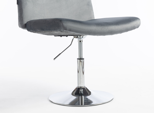 HOKER HR150N GRAFITOWY WELUR CHROMOWANA PODSTAWA