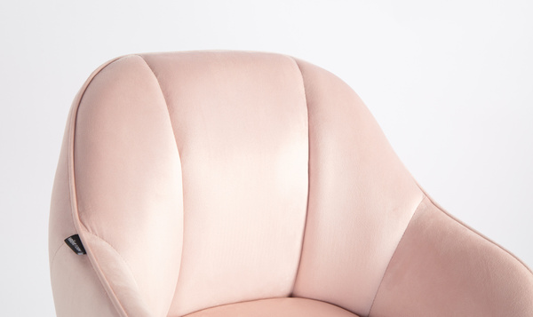 HOKER HR2055KW PUDROWY RÓŻ WELUR ZŁOTA PODSTAWA