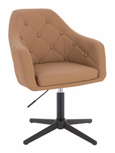 HOKER HR831CROSS KARMELOWY EKOSKÓRA PREMIUM SOFT CZARNA PODSTAWA