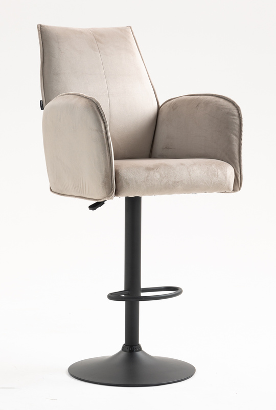 FOTEL HR280W LATTE WELUR CZARNA PODSTAWA