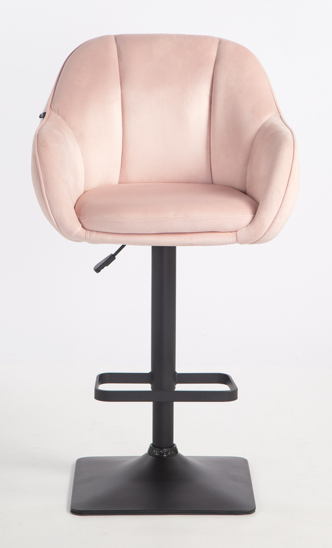 HOKER HR2055KW PUDROWY RÓŻ WELUR CZARNA PODSTAWA