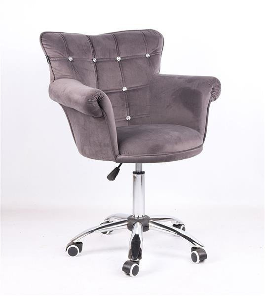 FOTEL HR804CK GRAFITOWY WELUR