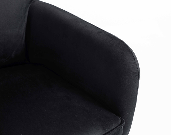 HOKER HR250CROSS CZARNY WELUR  CHROMOWANA PODSTAWA