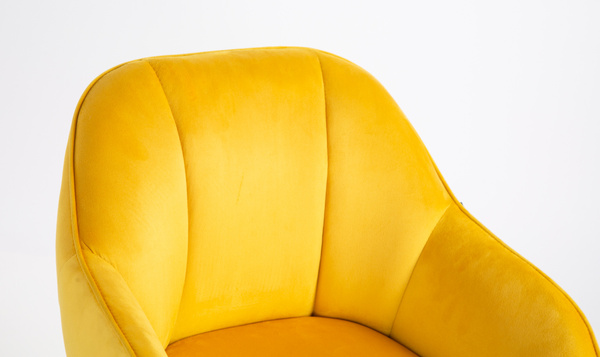 HOKER HR2055N ŻÓŁTY WELUR ZŁOTA PODSTAWA