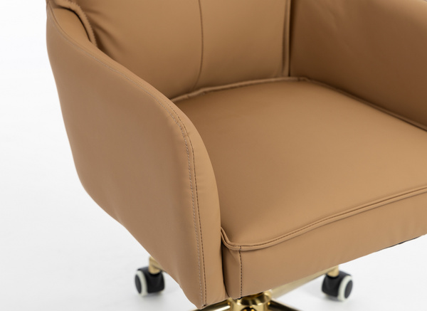 HOKER HR250K KARMELOWY EKOSKÓRA PREMIUM SOFT ZŁOTA PODSTAWA