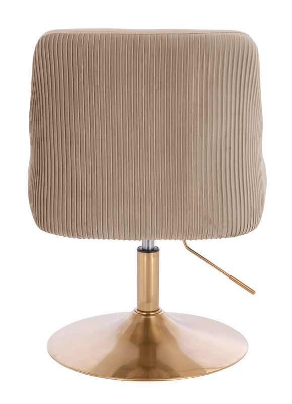 FOTEL HR920N LATTE WELUR ZŁOTA PODSTAWA