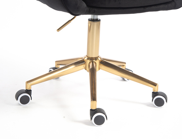 HOKER HR2055K CZARNY WELUR ZŁOTA PODSTAWA