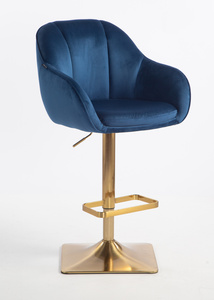 HOKER HR2055KW CIEMNE MORZE WELUR ZŁOTA PODSTAWA