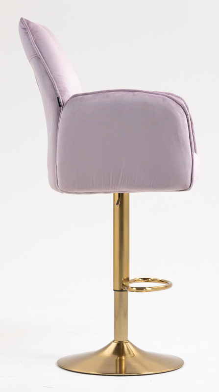 FOTEL HR280W WRZOSOWY WELUR ZŁOTA PODSTAWA