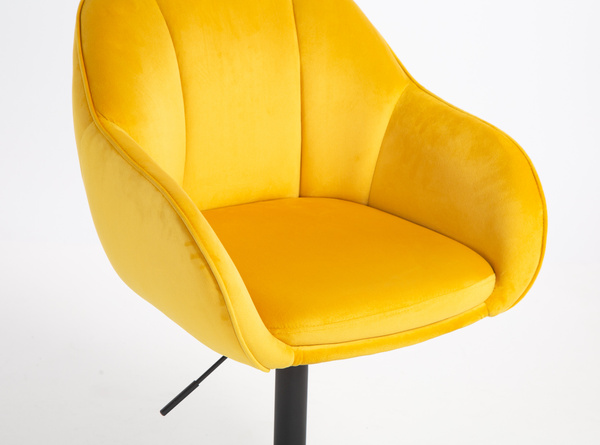 HOKER HR2055N ŻÓŁTY WELUR CZARNA PODSTAWA