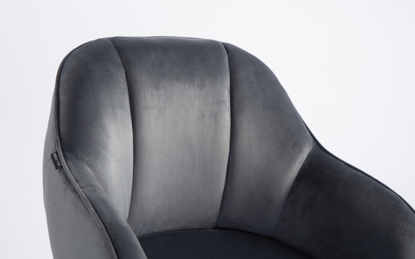 HOKER HR2055W GRAFITOWY WELUR CZARNA PODSTAWA