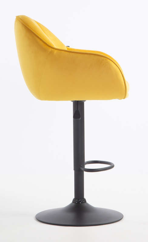 HOKER HR2055W ŻÓŁTY WELUR CZARNA PODSTAWA