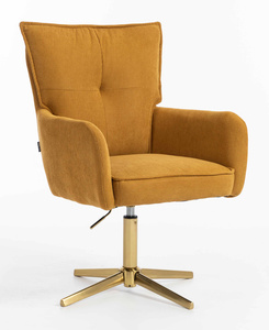 HOKER HR250CROSS ŻÓŁTY CURRY PREMIUM CORD SZTRUKS ZŁOTA PODSTAWA