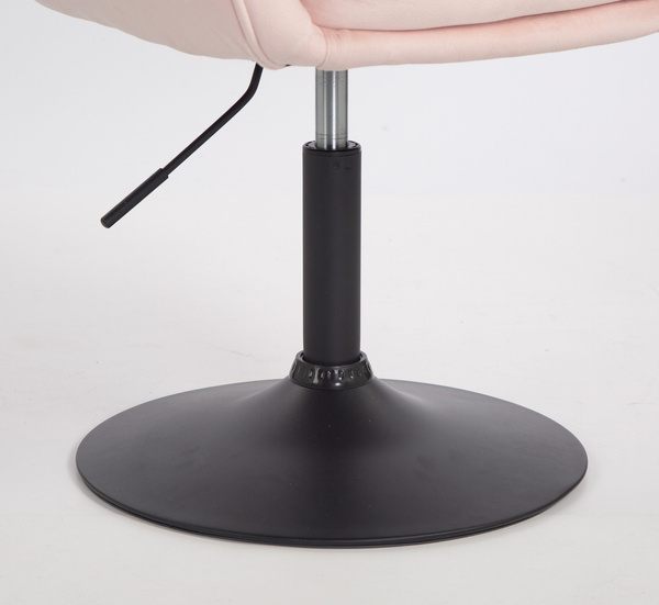 HOKER HR2055N PUDROWY RÓŻ WELUR CZARNA PODSTAWA