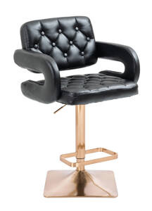 HOKER HR8403KW CZARNA SKÓRA ZŁOTA PODSTAWA