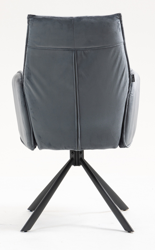 HOKER HR280 GRAFITOWY WELUR CZARNY PAJĄK