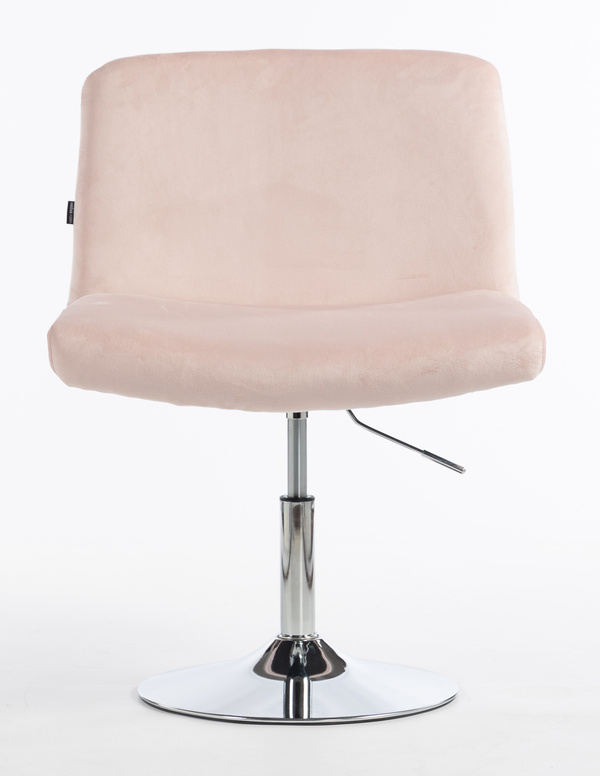 HOKER HR150N PUDROWY RÓŻ WELUR CHROMOWANA PODSTAWA