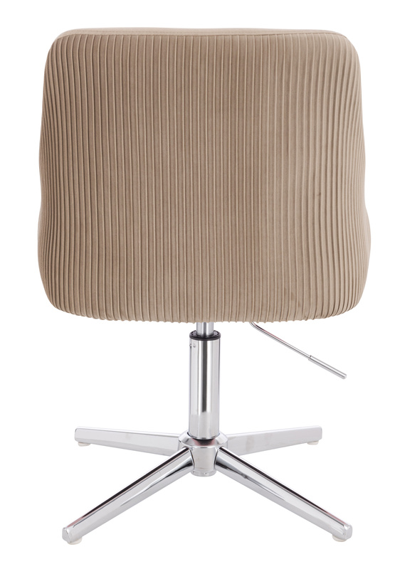 FOTEL HR920CROSS LATTE WELUR CHROMOWANA PODSTAWA