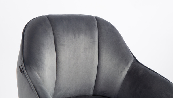 HOKER HR2055KW GRAFITOWY WELUR ZŁOTA PODSTAWA