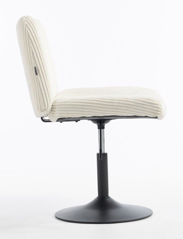 HOKER HR150N BIAŁY SZTRUKS CZARNA PODSTAWA