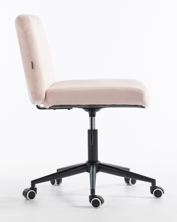 HOKER HR150K PUDROWY RÓŻ WELUR CZARNA PODSTAWA