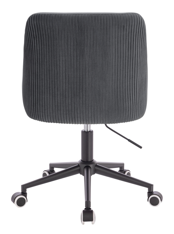 FOTEL HR920K GRAFITOWY WELUR CZARNA PODSTAWA