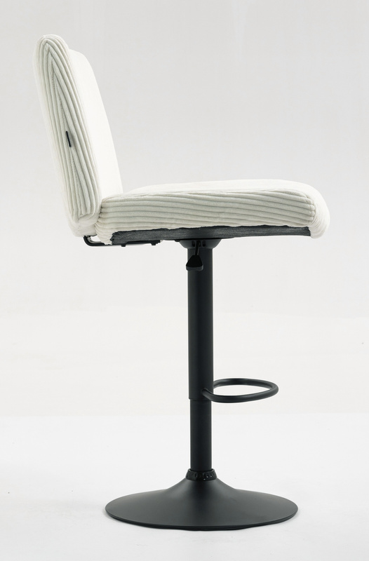 HOKER HR150W BIAŁY SZTRUKS CZARNA PODSTAWA