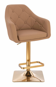 HOKER HR831KW KARMELOWY EKOSKÓRA PREMIUM SOFT ZŁOTA PODSTAWA