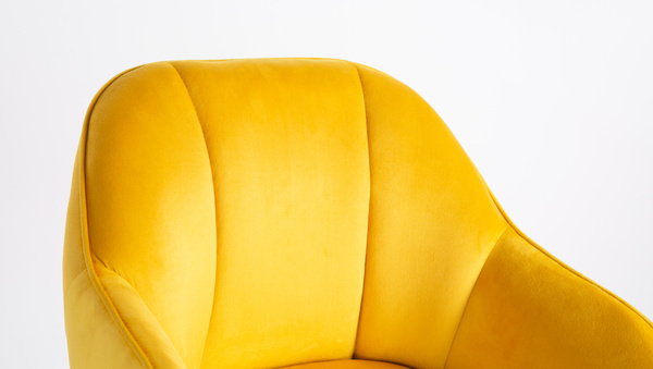 HOKER HR2055KW ŻÓŁTY WELUR ZŁOTA PODSTAWA