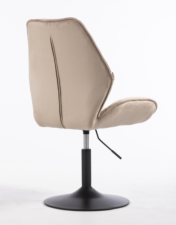 FOTEL HR350N LATTE WELUR CZARNA PODSTAWA