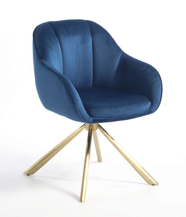 HOKER HR2055 CIEMNE MORZE WELUR ZŁOTY PAJĄK