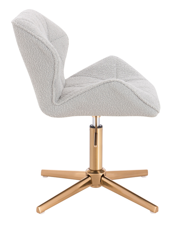 FOTEL HR111CROSS SZARY BARANEK ZŁOTA PODSTAWA