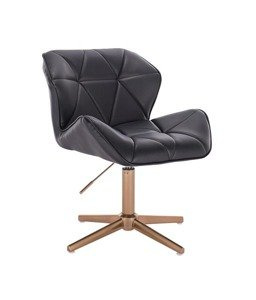 FOTEL HR111CROSS ZŁOTY CZARNY