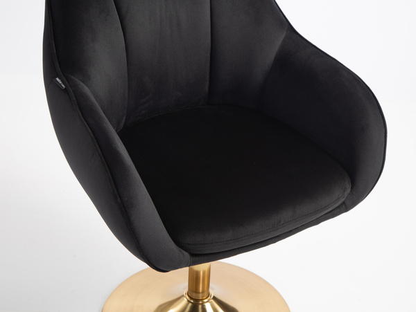 HOKER HR2055N CZARNY WELUR ZŁOTA PODSTAWA