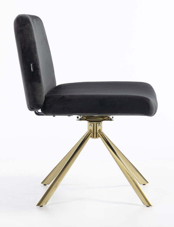 HOKER HR150 PAJĄK CZARNY WELUR  ZŁOTA PODSTAWA