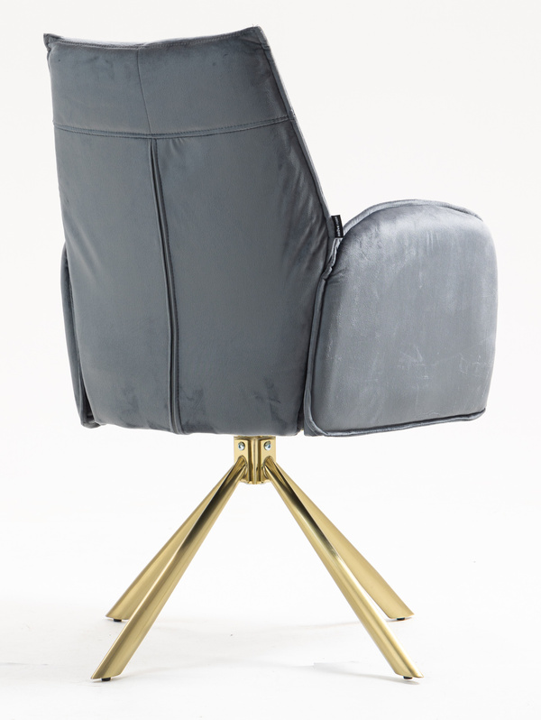 HOKER HR280 GRAFITOWY WELUR ZŁOTA PAJĄK