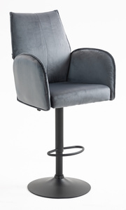 FOTEL HR280W GRAFITOWY WELUR CZARNA PODSTAWA