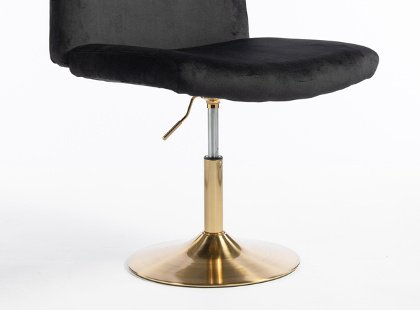 HOKER HR150N CZARNY WELUR ZŁOTA PODSTAWA