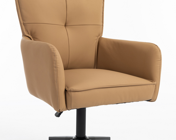 HOKER HR250K KARMELOWY EKOSKÓRA PREMIUM SOFT CZARNA PODSTAWA