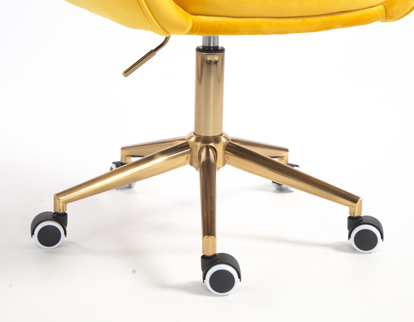 HOKER HR2055K ŻÓŁTY WELUR ZŁOTA PODSTAWA