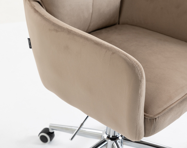 HOKER HR250K LATTE WELUR  CHROMOWANA PODSTAWA