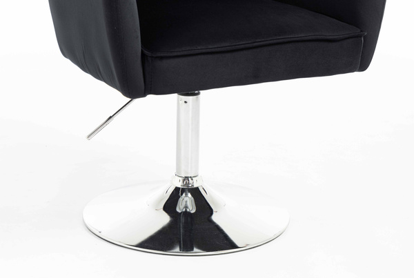 HOKER HR250N CZARNY WELUR  CHROMOWANA PODSTAWA