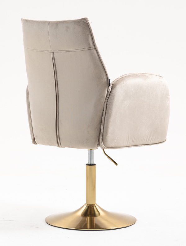 FOTEL HR280N LATTE WELUR ZŁOTA PODSTAWA