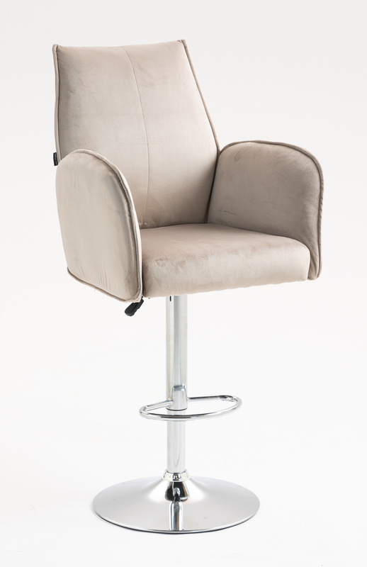 FOTEL HR280W LATTE WELUR CHROMOWANA PODSTAWA