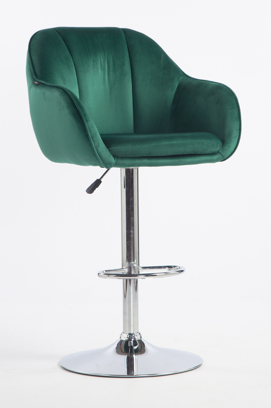 HOKER HR2055W BUTELKOWA ZIELEŃ WELUR CHROMOWANA PODSTAWA